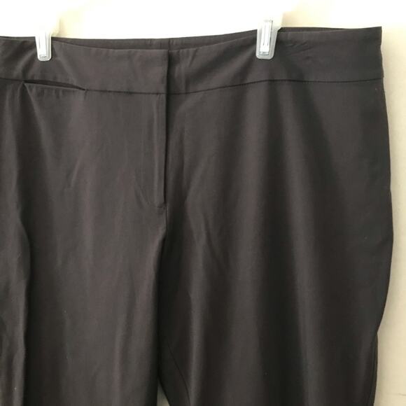 Eileen Fisher Brown Wide Leg Stretch Career Pants - Picture 4 of 6